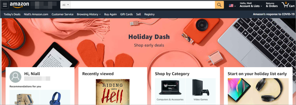 Amazon Homepage