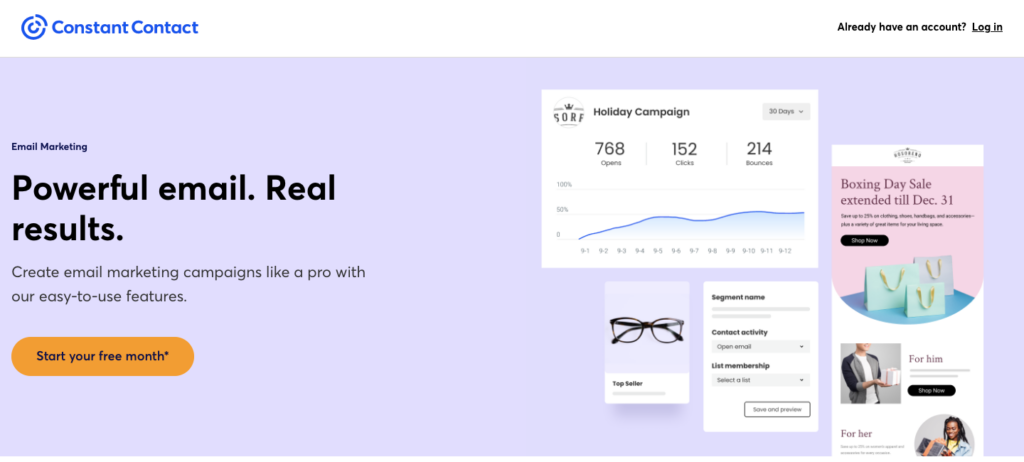 constant contact homepage