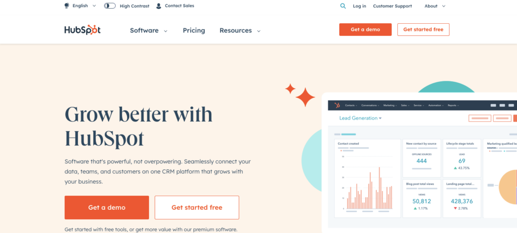 hubspot homepage