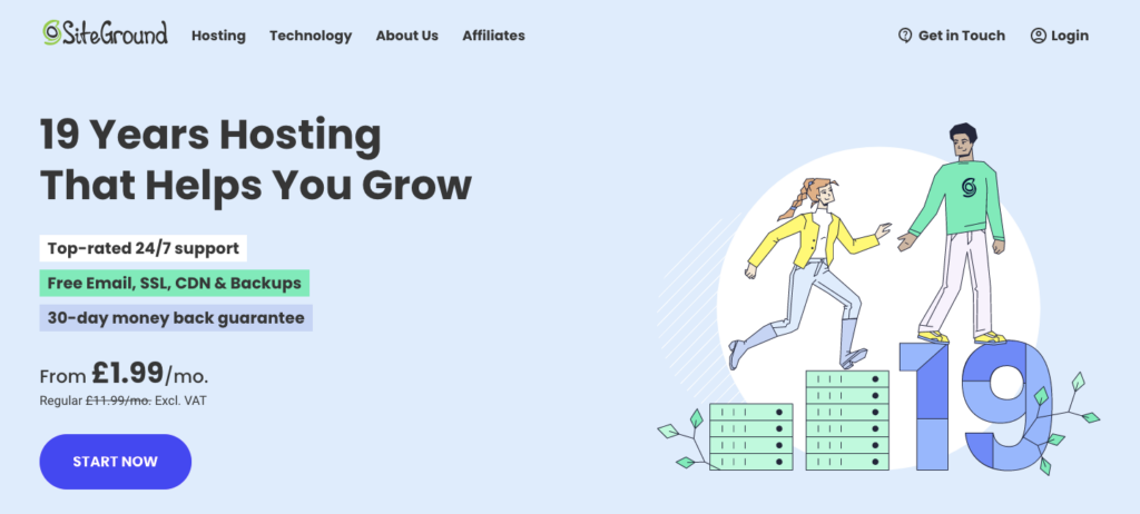 Siteground Homepage