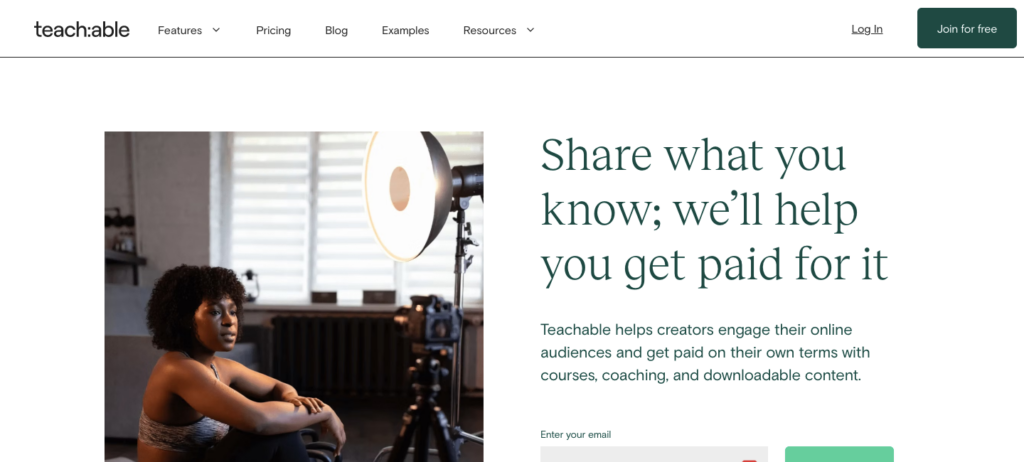 Teachable Homepage