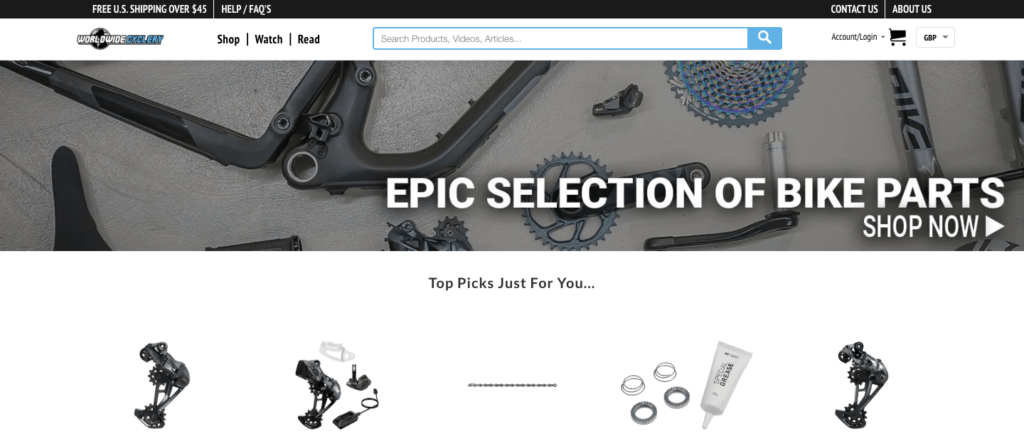 worldwide cyclery homepage